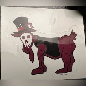 GOAT USA Halloween Skeleton Goat Sticker